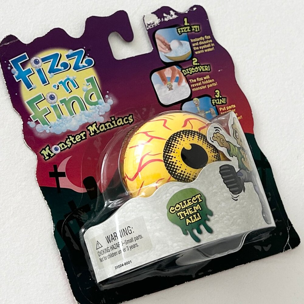 New! Fizz N Find MONSTER MANIACS Yellow Eyeball Halloween NIP 2008 Wild Planet